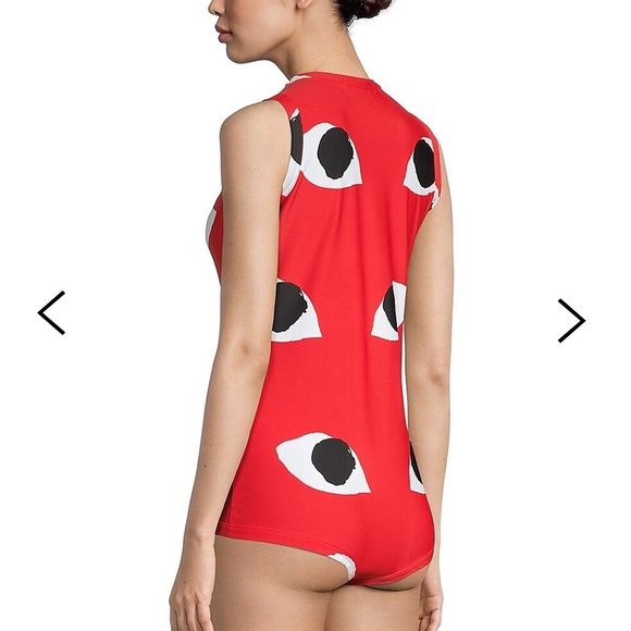 Comme Des Garçon Signature Eyeprint Bodysuit L Top Shirt - Picture 4 of 15